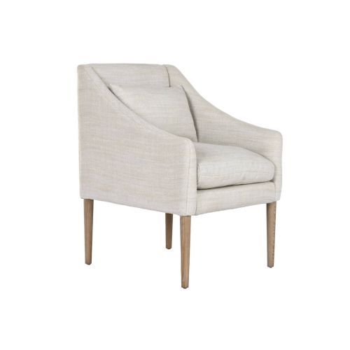 Sillón Estructura en Madera de Fresno con Tapizado Beige MB-221647
