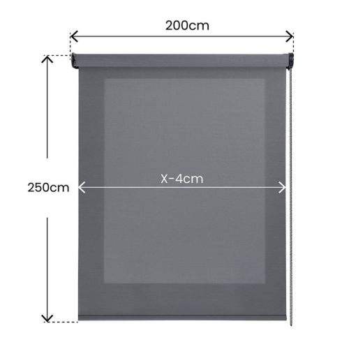 Estor Enrollable SCREEN PRO Gris Grafito 200x250 cm