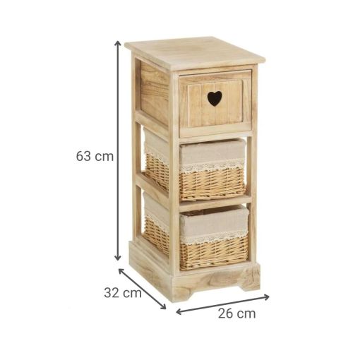 Cajonera de 2 Cestas con 1 Cajón COUNTRY 98961