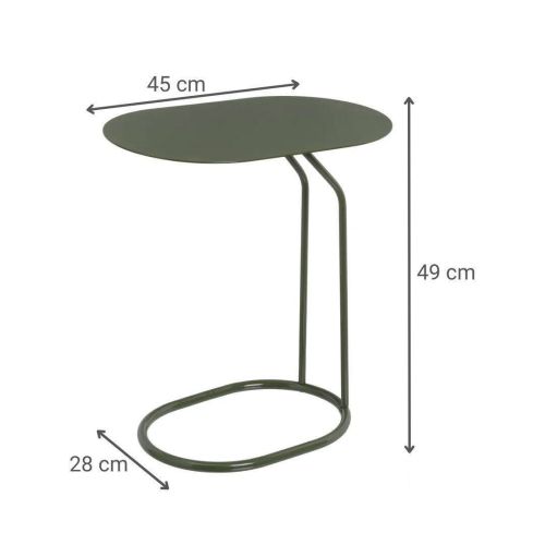 Mesa Auxiliar Estructura de Metal Oliva 45 cm 807380