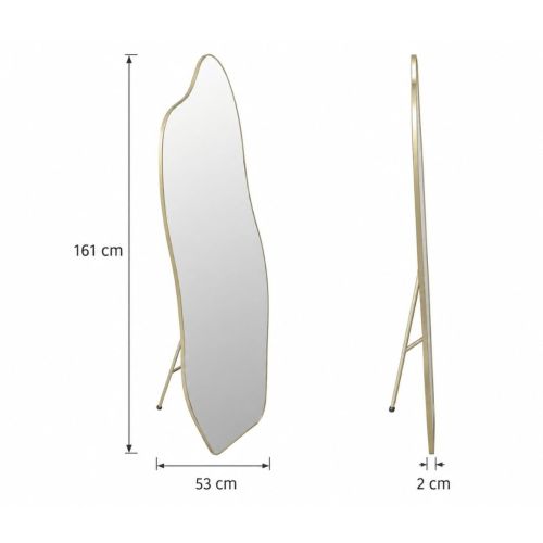 Espejo de Pie Estructura de Metal Dorado y Cristal 53 cm 18-206