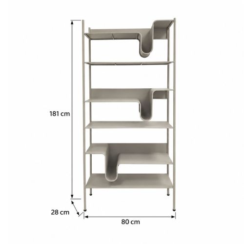 Estantería de Metal 181 cm con Estantes Sinuosos Soldados