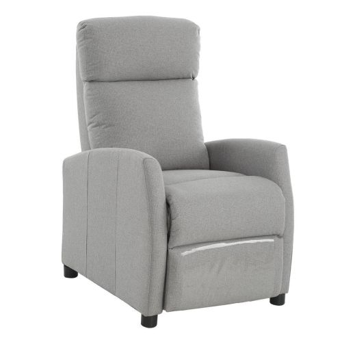 Sillón Relax Manual ARONA Tapizado en Tela Gris Push Back