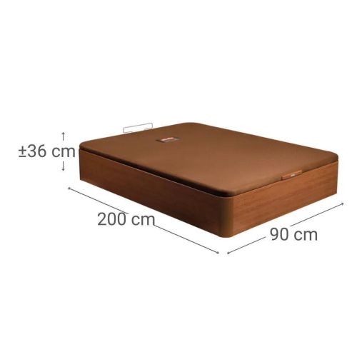 Canapé Abatible de Madera Color Cerezo 90x200 Naturbox 2.0 PIKOLIN AP11535