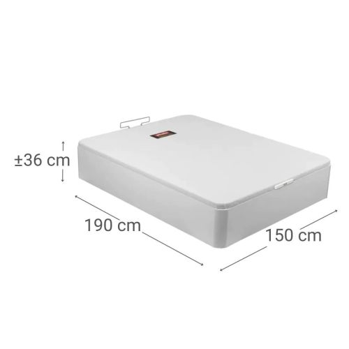 Canapé Abatible de Madera Naturbox 2.0 Blanco 150x190 PIKOLIN AP11537
