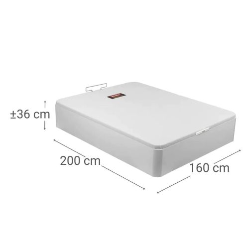 Canapé Abatible de Madera Naturbox 2.0 Blanco 160x200 PIKOLIN AP11537