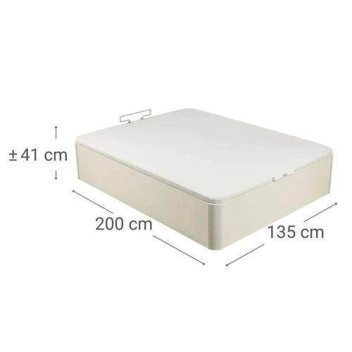 Canapé Abatible de Madera Color Blanco 135x200 Naturbox 2.0 PLUS PIKOLIN AP11547