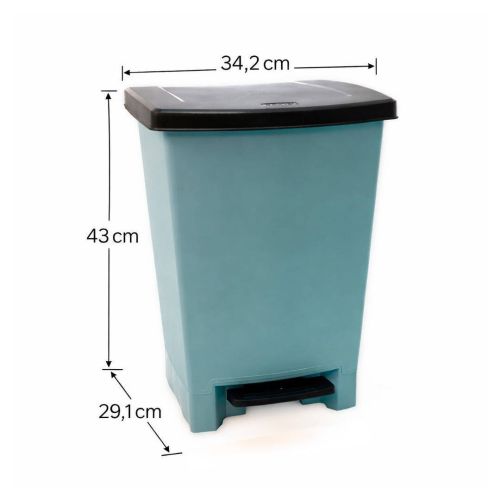 Cubo de Plástico Cierre Pedal BIN 25 L Color Azul 260664