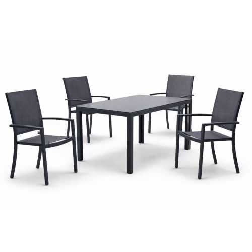 Comedor de Jardín SEYTON en Aluminio y Tablero Cristal