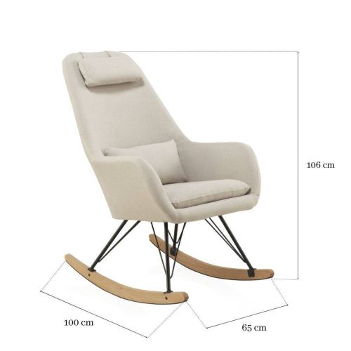 Sillón Balancín Nórdico en color Beige GABAR