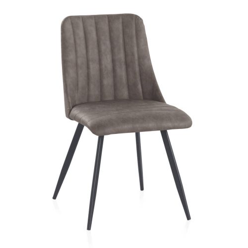 Silla tapizada en tela efecto piel GABAR modelo 839
