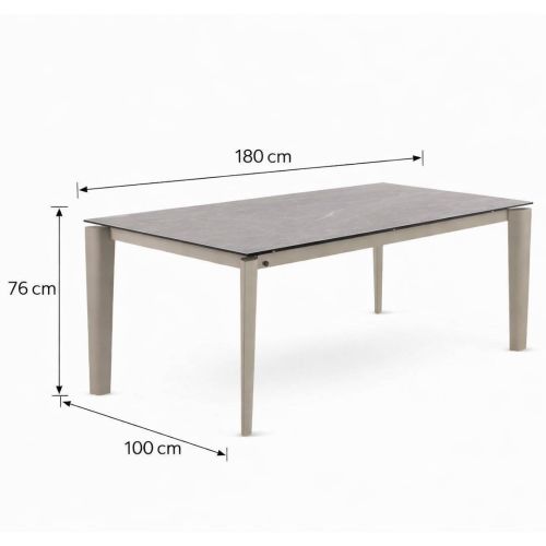 Mesa de Comedor Extensible con Patas Metálicas Topo GABAR 11604