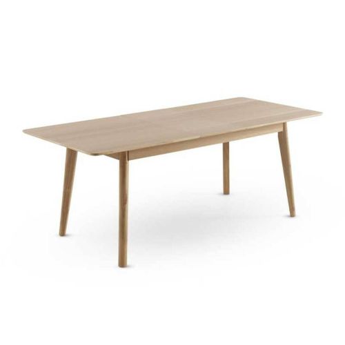 Mesa de Comedor Extensible GABAR con Patas de Madera de Hevea 11435