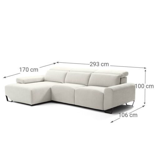 Chaise Longue Izquierda ÉXODO Asientos Deslizantes y Cabezal Italiano