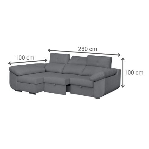 Chaiselongue Izquierda MASERATTI con Asientos Deslizantes