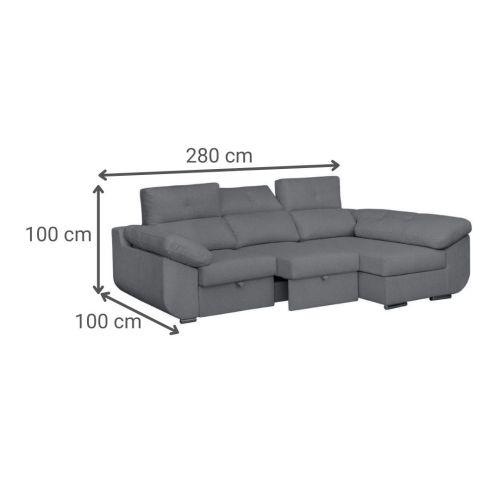 Chaiselongue Derecha MASERATTI con Asientos Deslizantes