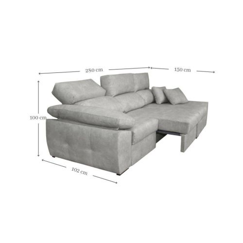Chaise Longue Deslizante VIENA de 280 cm Derecha