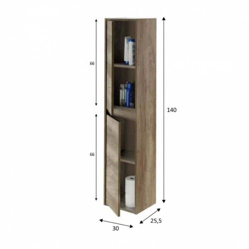Columna de Baño DAKOTA con 2 Puertas Acabado Nordik 305070H