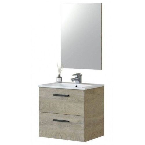 Conjunto de Baño NOA 305180C Suspendido con Espejo Roble Alaska