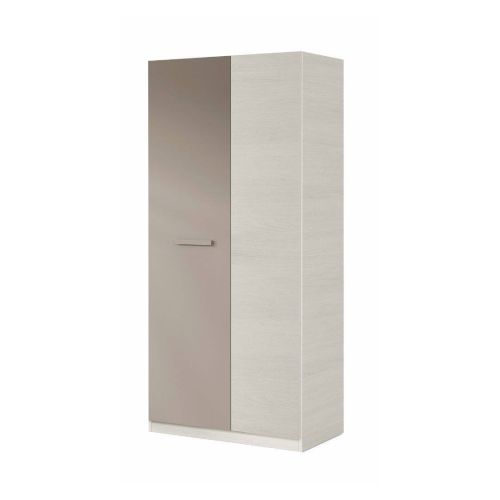 Armario de Melamina 2 Puertas Abatibles 200 cm Blanco-Alpes ARES 016667F