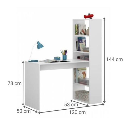 Escritorio de color Blanco GIO con Estantería Integrada 008314A