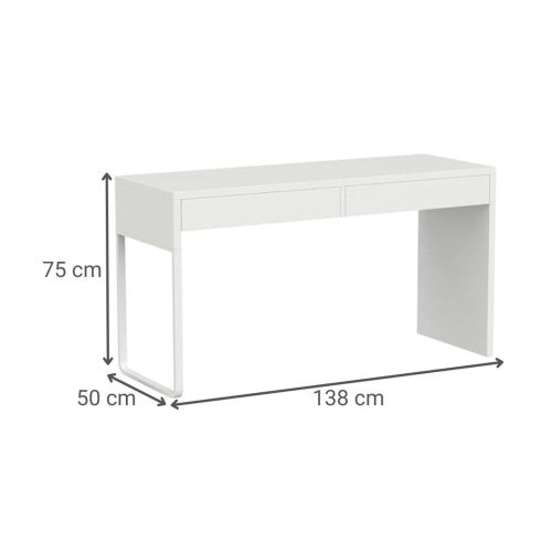 Escritorio Reversible TOUCH en Blanco Brillo con Cajones 002315A
