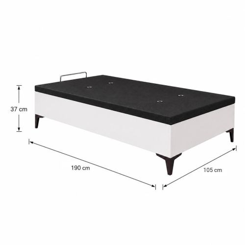 Canapé Abatible con Patas Metálicas RUMBERO 105x190 cm