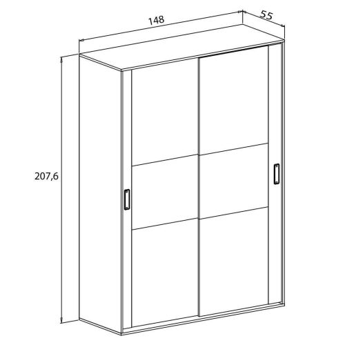 Armario de Puertas Correderas DONALD 150 cm