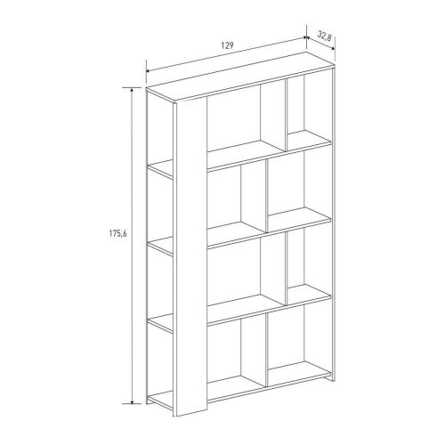 Librería AURA de Melamina de 175 cm