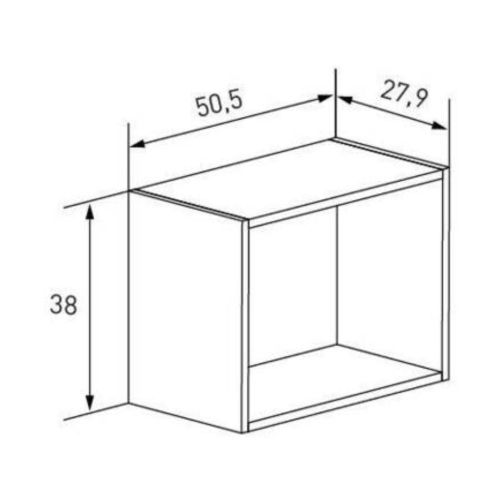 Estantería Cubo ELBA en Melamina Mauvella-Beig A031EL06MVG