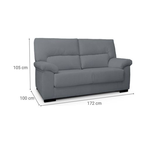 Sofá 2 Plazas DAURO 172 cm Tapizado en Poliéster