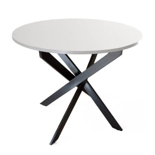 Mesa de Comedor Redonda NEXO con Tablero de Melamina y Metal