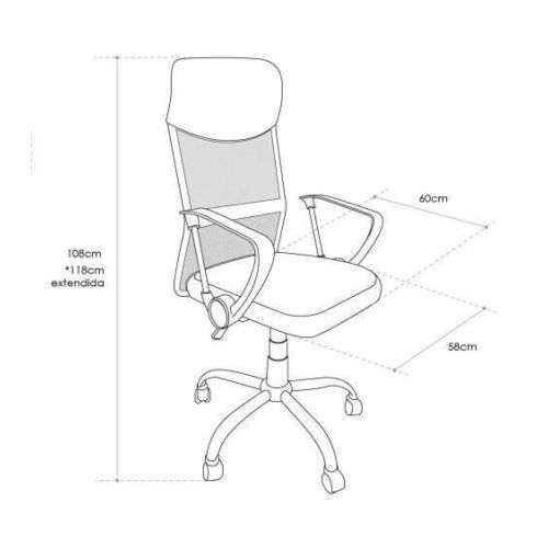 Silla de Oficina REGINA con Ruedas Color Gris OFIOFS0000004