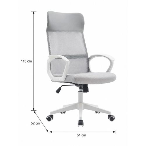 Silla de Oficina DORA con Ruedas Color Gris-Blanco OFIOFS0000017