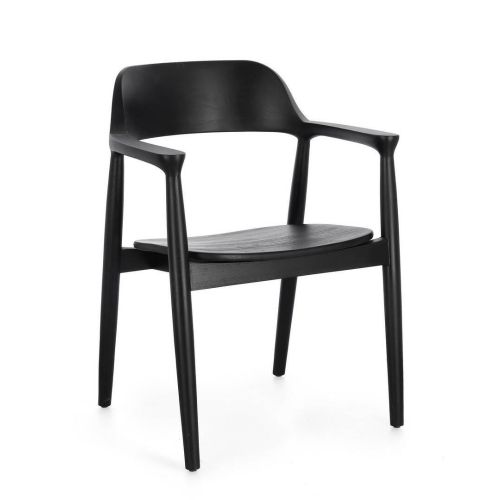 Silla de Comedor con Reposabrazos IDRIS en Madera de Teca Negra