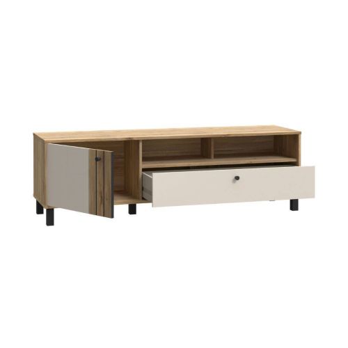 Módulo de TV KILLARNEY de 1 Puerta y 1 Cajón en Roble y Sand KQLT122L-M802