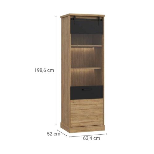 Vitrina de Salón con Luces LED Estructura de Melamina KZMV711RB-M328