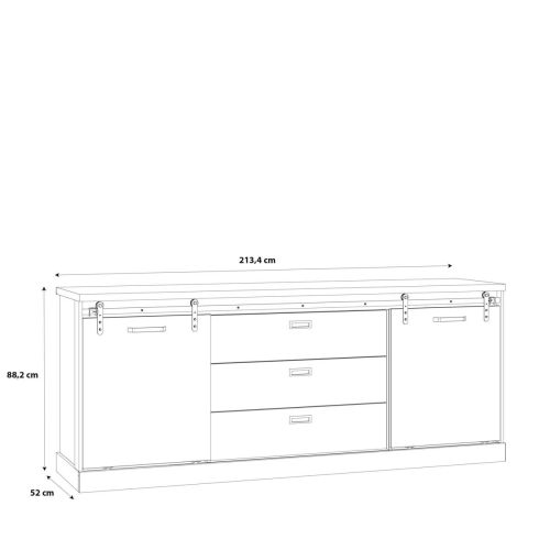 Aparador con Cierre Soft y Luces LED KZMK232-M328