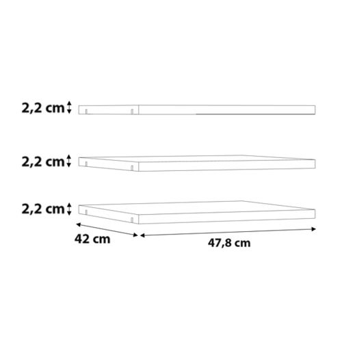 Set de Estantes de Melamina para Armario 47,8 cm DMRD12-A06