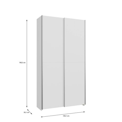 Armario Escobero con Puertas Correderas Estructura de Melamina HMNS62231-120