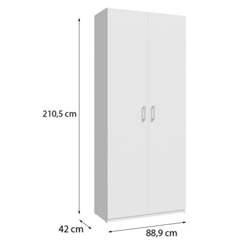 Armario Recibidor con Puertas y Estantes Estructura de Melamina de 88,9 cm HMNS921-120