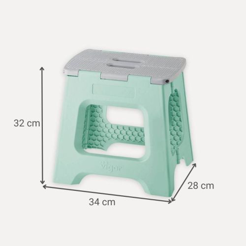 Taburete Plegable COMPACT Antideslizante Light Turquoise 32 cm 12515
