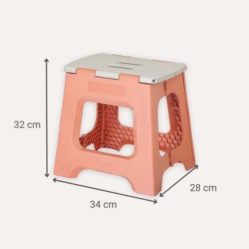 Taburete Plegable COMPACT Antideslizante Sunrise Orange 32 cm 12516