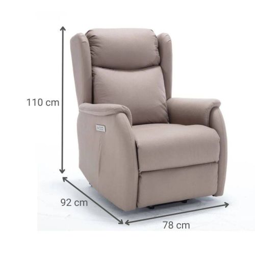 Sillón Relax FRANCIA Power Lift Eléctrico Beige