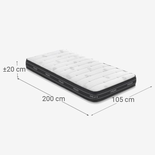 Colchón Flex NUBE VISCO JUNIOR A 105x200 Muelles Ensacados