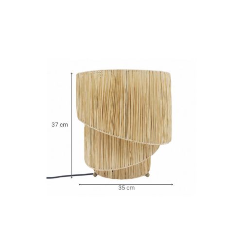 Lámpara de Sobremesa MIDWAY Natural en Fibras Naturales 12-403