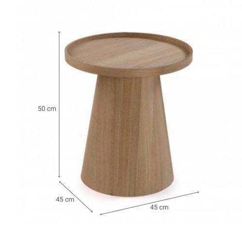 Mesa Auxiliar Circular ELOY de Madera Color Natural 19880044