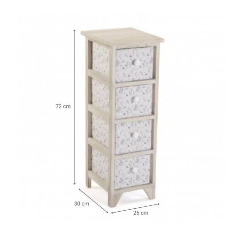 Cajonera LILI de MDF/Madera de 4 Cajones 20100207