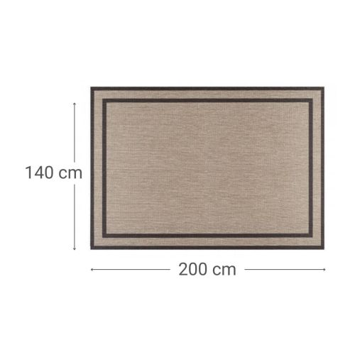 Alfombra Rectangular de Tejido de Vinilo Marco Gold 140x200