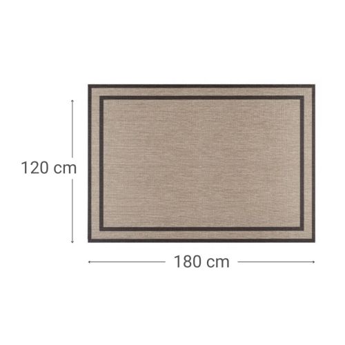 Alfombra Rectangular de Tejido de Vinilo Marco Gold 120x180